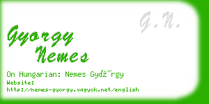 gyorgy nemes business card